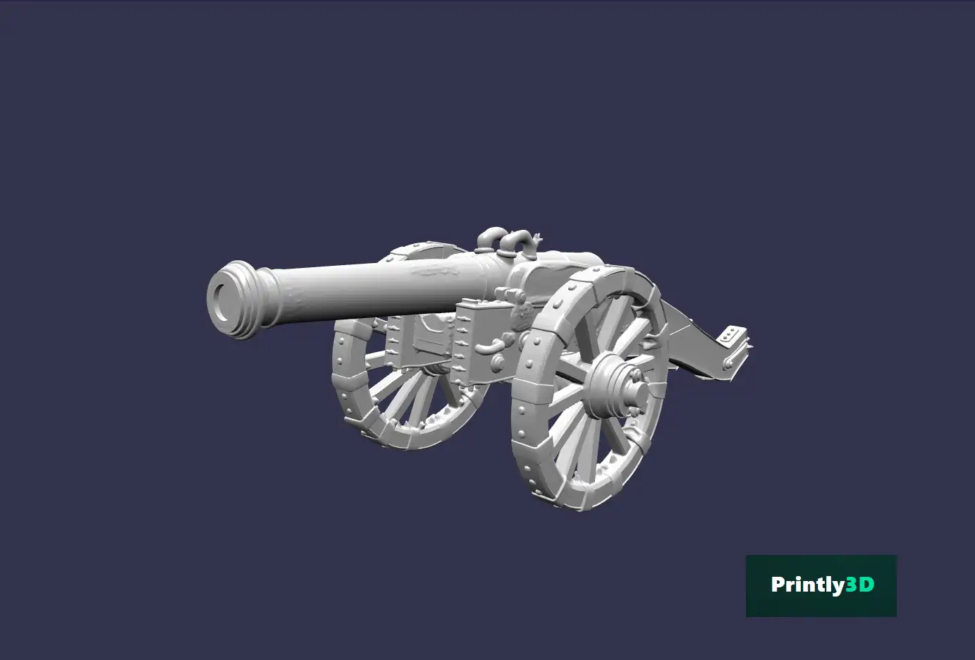 15-фунтовая пушка STL модель для 3D печати